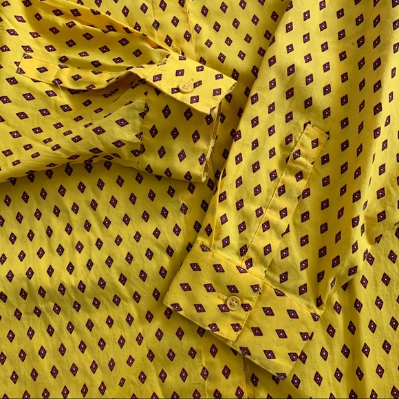Mark Stuart Yellow Long Sleeve Button Down 13/14 Y - Picture 7 of 10